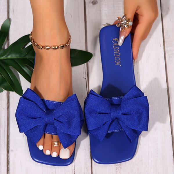 Women's Bowknot Decor Slide Sandals - Image 2