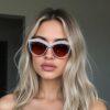 European and American Women's Rhinestone Designer Decorative Glasses - Image 2
