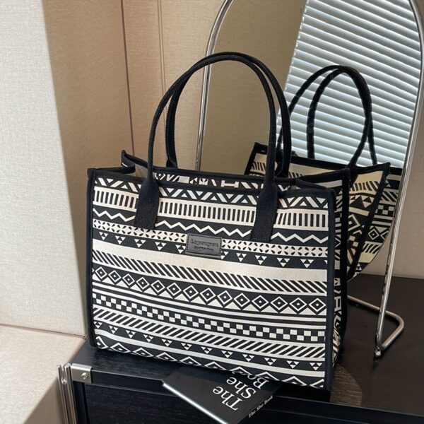 Vintage Bohemian Style Tote Bag for Women, Fashion Casual Large Capacity Handbag, Perfect for Shopping, Traveling And Daily Shoulder Bag