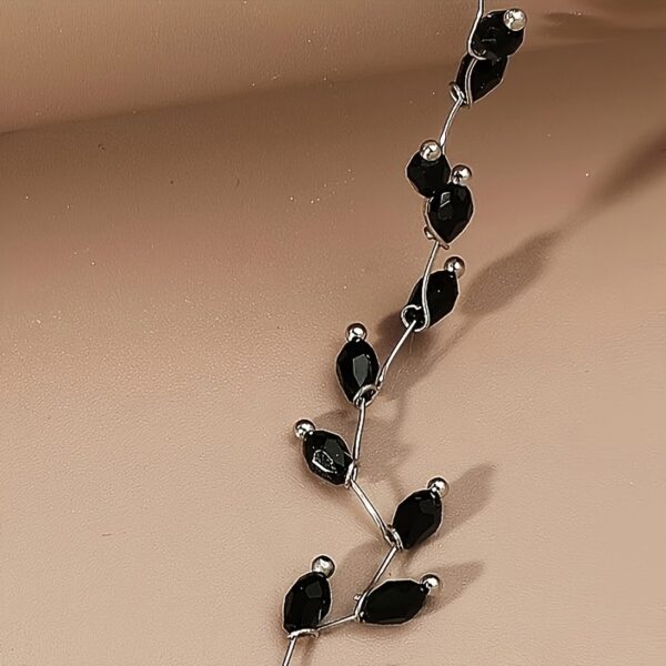 Black Beaded Wave Choker Necklace Sexy Style Vintage Collar Necklace Prom Party Jewelry - Image 3