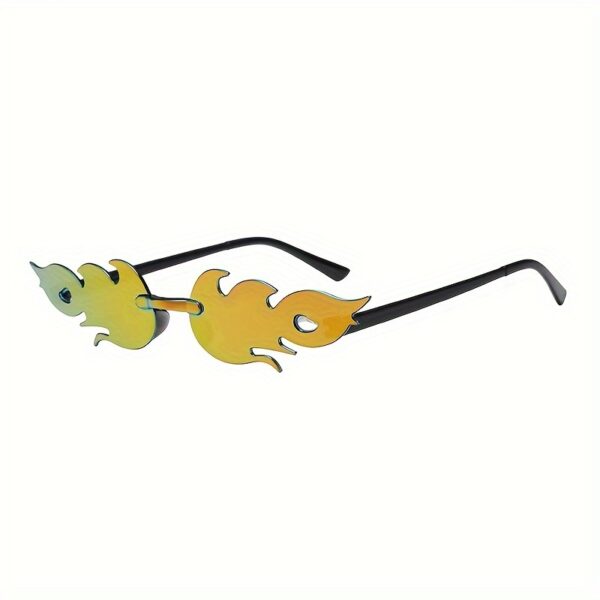 2024 Popular Model Decorative Glasses with a Coated Dual-Color Gradient Flame Design - Image 5
