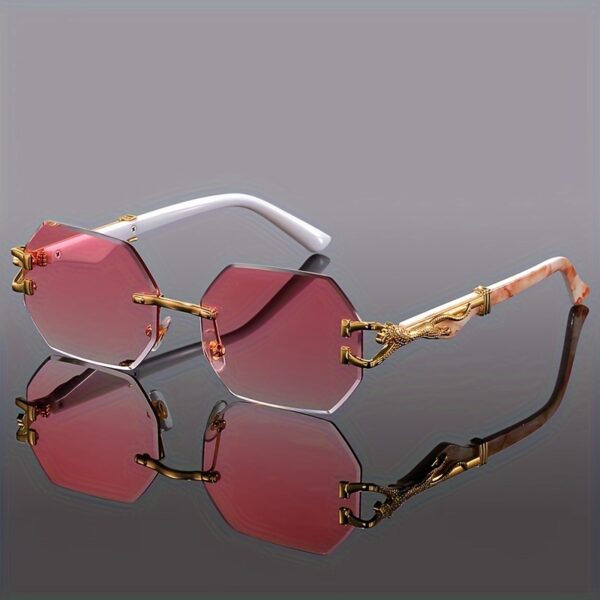 Geometric Leopard Print Sport Glasses For Women - Image 8