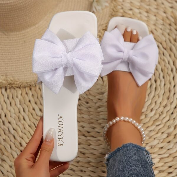 Women's Bowknot Decor Slide Sandals