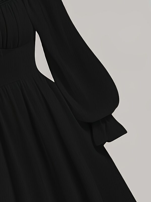 Elegant A-Line Long Sleeve Dress - Image 10