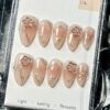10pcs Of Wearable Nail Art Almond Shaped Handmade Nail Art - Image 3