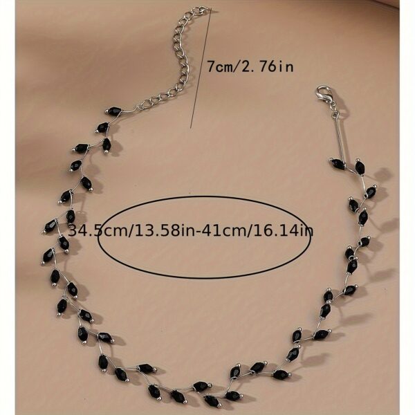 Black Beaded Wave Choker Necklace Sexy Style Vintage Collar Necklace Prom Party Jewelry - Image 5