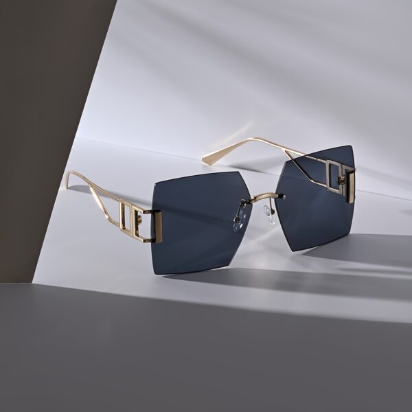 1pc of retro frameless rectangular glasses - Image 2