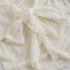 Women's Lace Bell Sleeve T-Shirt with Front Bow Tie Detail - Stretchy Semi-Sheer Blouse - Image 4