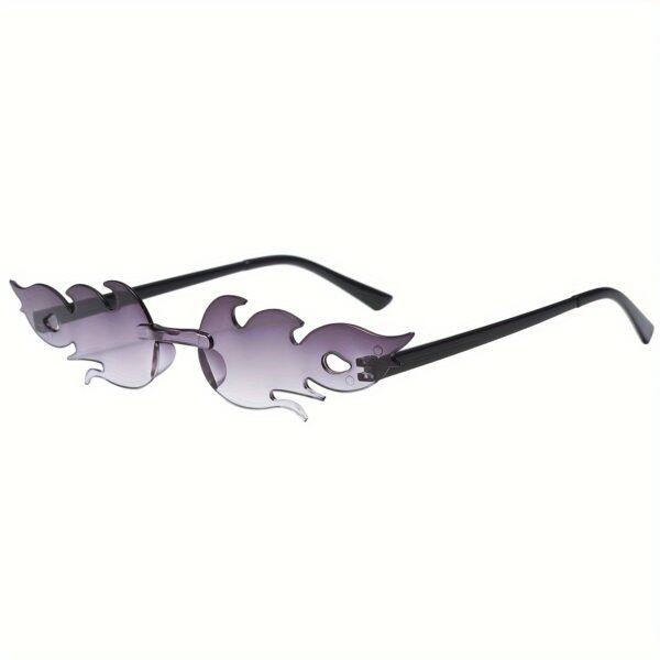 2024 Popular Model Decorative Glasses with a Coated Dual-Color Gradient Flame Design - Image 6