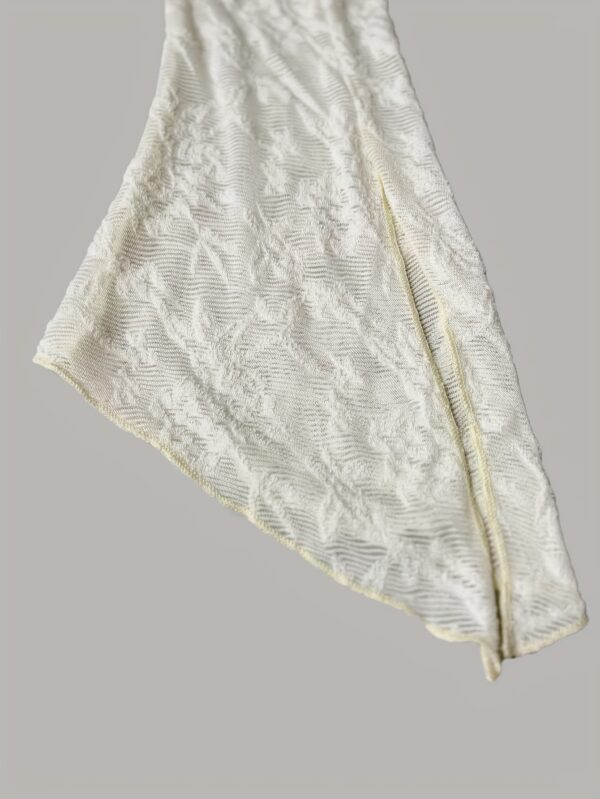 Women's Lace Bell Sleeve T-Shirt with Front Bow Tie Detail - Stretchy Semi-Sheer Blouse - Image 5