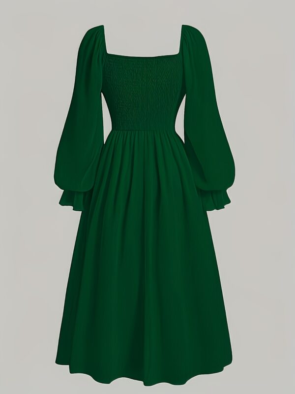 Elegant A-Line Long Sleeve Dress - Image 5