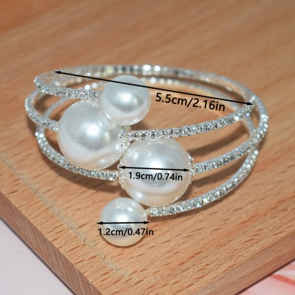 1 pc Bohemian Imitation Pearl Bracelet with Accents - Image 5