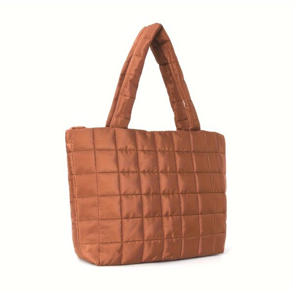 Women's Quilted Puffy Tote Bag - Image 10
