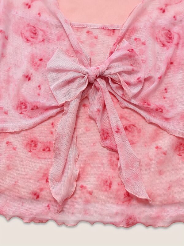 New style trumpet sleeve tie bow design top - Image 5