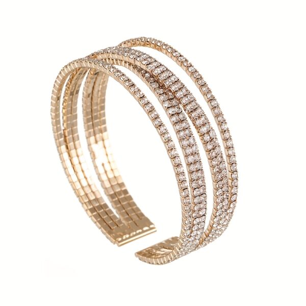European and American Rhinestone Steel Wide Bracelet - Image 9