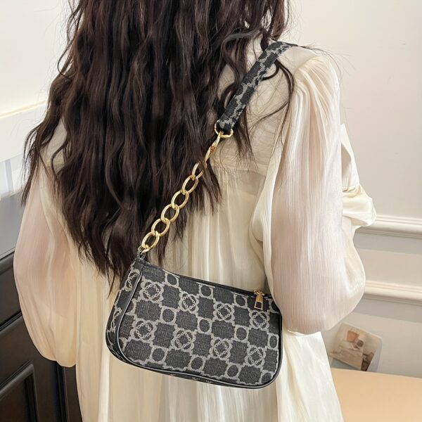 Women's Fashion Houndstooth & Leopard Print Crossbody Bag - Image 8