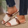Women's Solid Color Casual Slides - Image 4