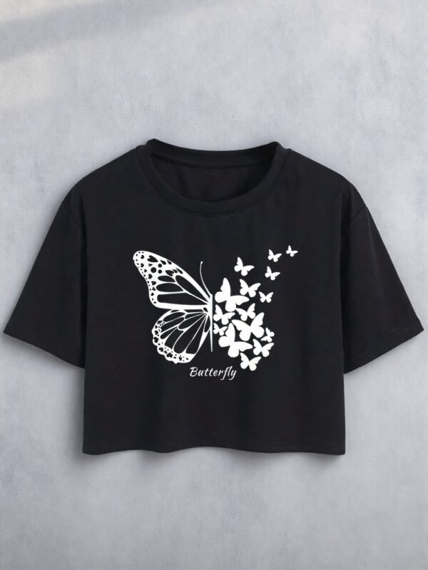 Women'S T-Shirt with Butterfly Print