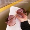 Fashionable Frameless Gradient Color Fashion Glasses - Image 5