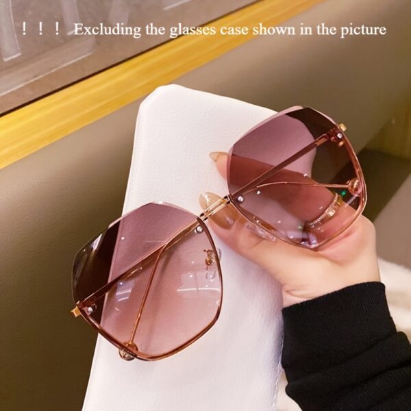 Fashionable Frameless Gradient Color Fashion Glasses - Image 5