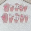 10pcs High-End Handmade Rose Jelly Butterfly Fake Nails - Image 5