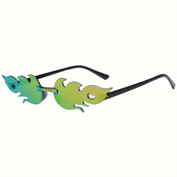 2024 Popular Model Decorative Glasses with a Coated Dual-Color Gradient Flame Design - Image 4