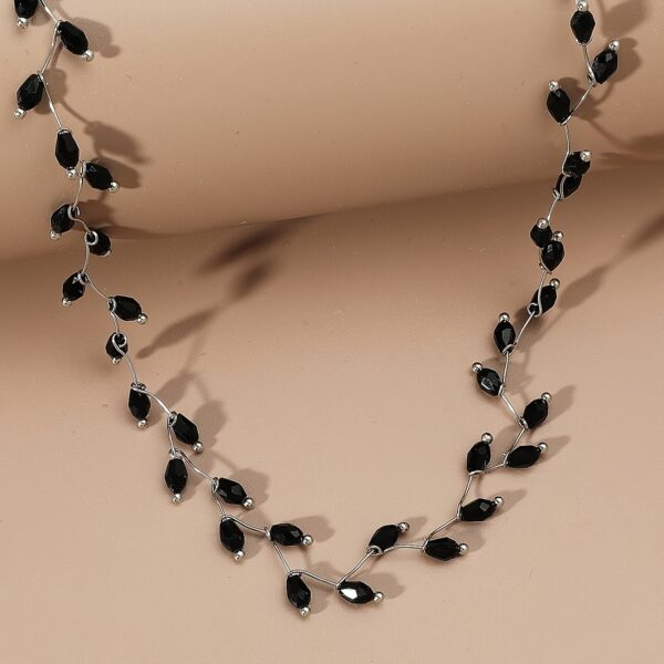 Black Beaded Wave Choker Necklace Sexy Style Vintage Collar Necklace Prom Party Jewelry - Image 2