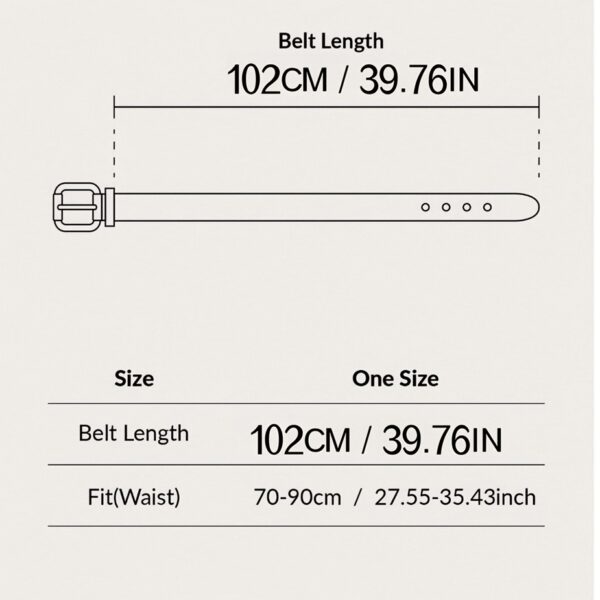 Women's tight-fitting belts, thin waistbands, metal buttons, pants, jeans, dresses - Image 4
