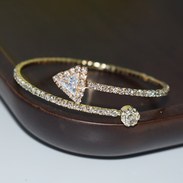Elegant Silvery-Plated Cubic Zirconia Bracelet - Image 2