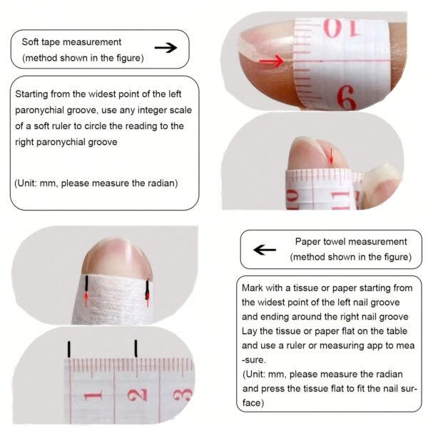 10pcs Set of Premium Summer Handmade Nail Art - Image 9