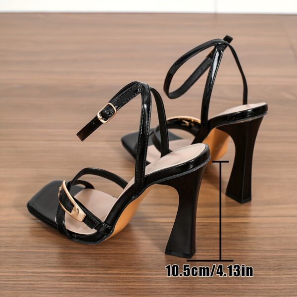 Women's Chunky Heel Ankle Strap Sandals - Image 5
