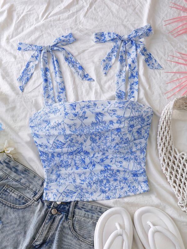 Summer outfits for women rose and other floral prints Top - Image 3