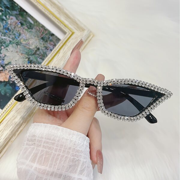 Cat Eye Fashion Glasses with Sparkling Rhinestone Accents, Anti-Glare AC Lenses