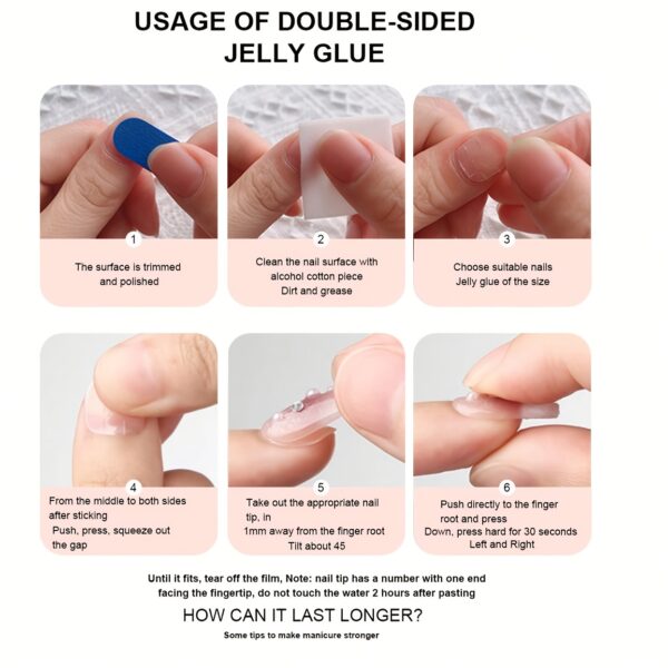 10pcs Set of Premium Summer Handmade Nail Art - Image 8