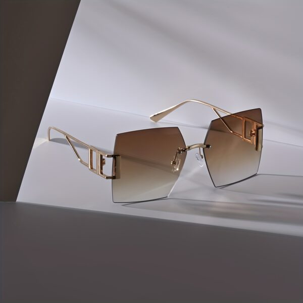 1pc of retro frameless rectangular glasses