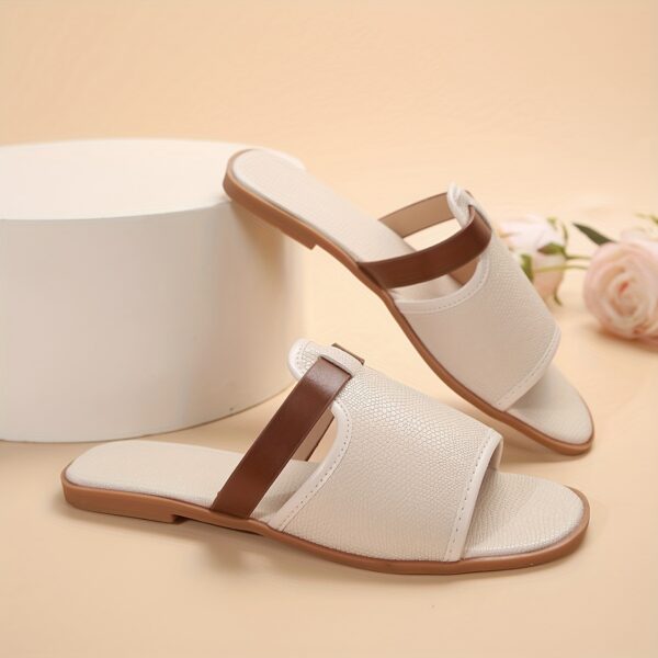 Women's Solid Color Casual Slides