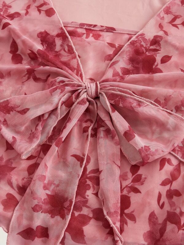 New style trumpet sleeve tie bow design top - Image 6