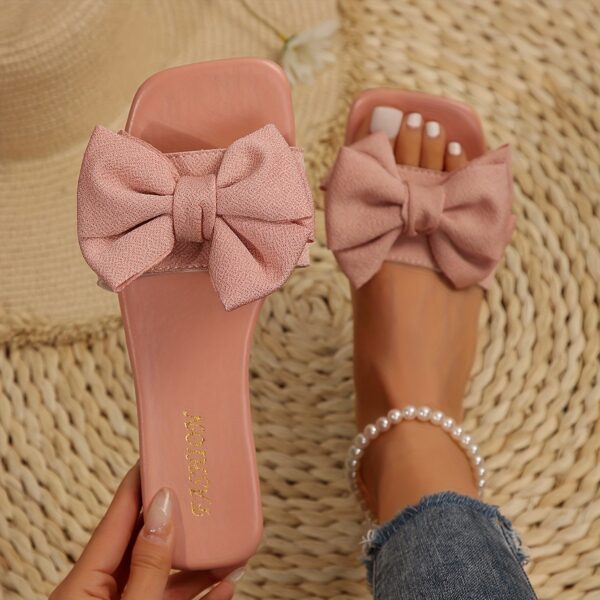 Women's Bowknot Decor Slide Sandals - Image 3