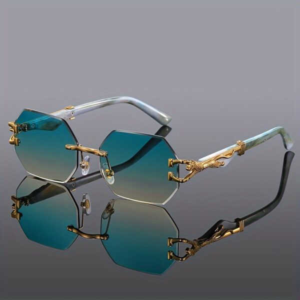 Geometric Leopard Print Sport Glasses For Women