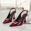 Women'S Elegant Pointed-Toe Stiletto Heel Sandals with Metal Buckle Ankle Strap - Image 8