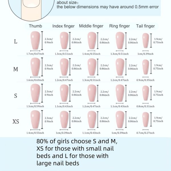 10-Piece Set Press On Ballet Nails - Image 4