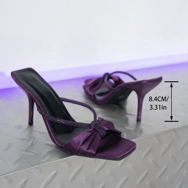 Elegant Women’s High Heel Sandals with Butterfly Detail - Image 4