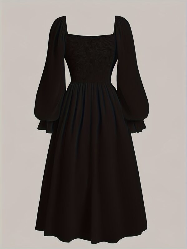 Elegant A-Line Long Sleeve Dress - Image 4