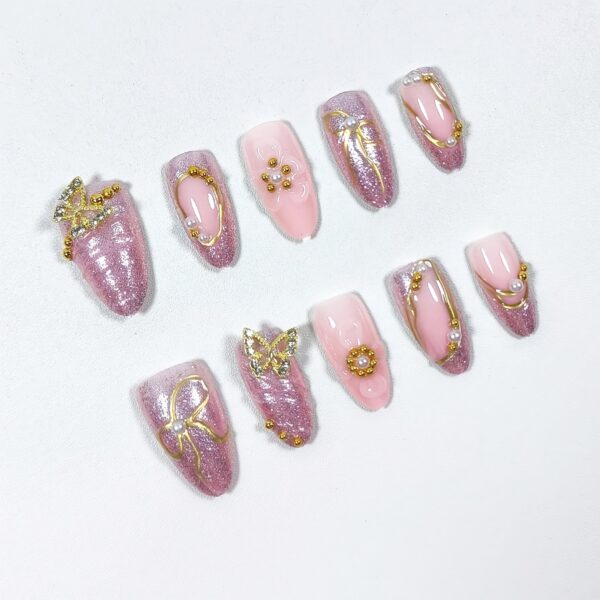 10pcs Set of Premium Summer Handmade Nail Art - Image 3