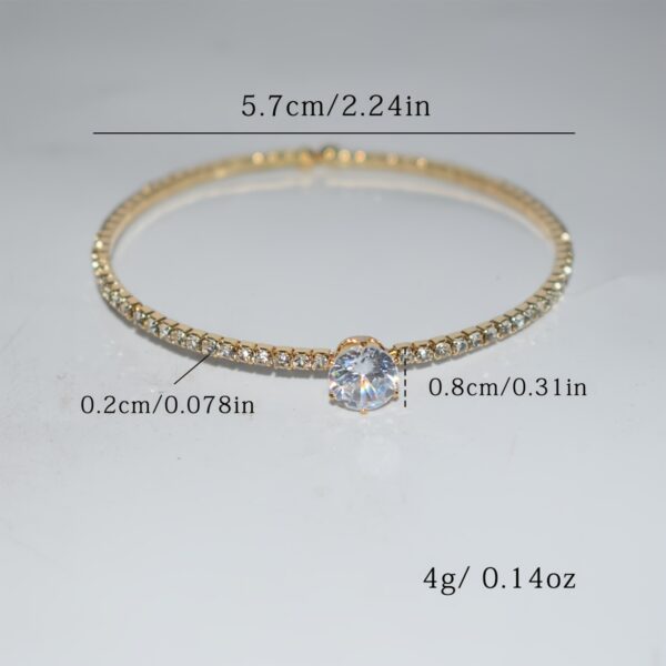 Elegant Silvery-Plated Cubic Zirconia Bracelet - Image 8