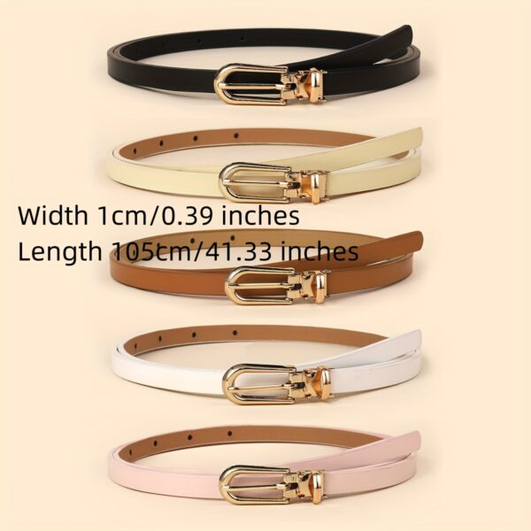 Women's Fashion Adjustable Metallic Buckle Belt - Image 5