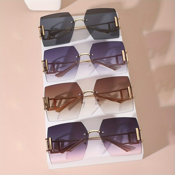 1pc of retro frameless rectangular glasses - Image 6