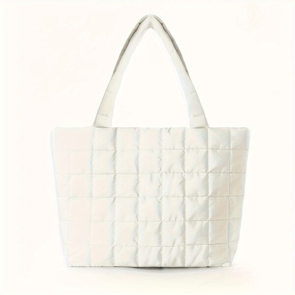 Women's Quilted Puffy Tote Bag - Image 6