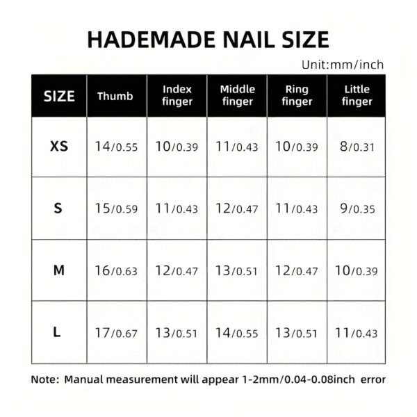 10pcs Handmade Medium-Length Trapezoid Press-On Nails - Image 4