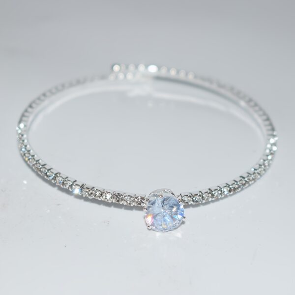 Elegant Silvery-Plated Cubic Zirconia Bracelet - Image 11